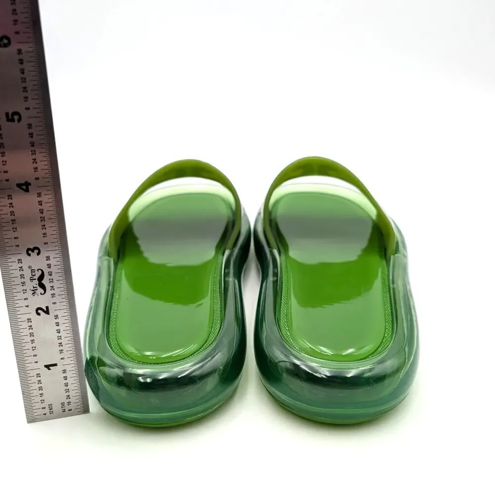 Tory Burch Bubble Jelly Double T Sport Slide Sandal Peridot Size US5M EU35